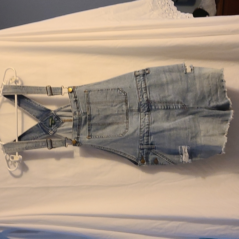Wild Fable Distressed Denim Shortalls XXL